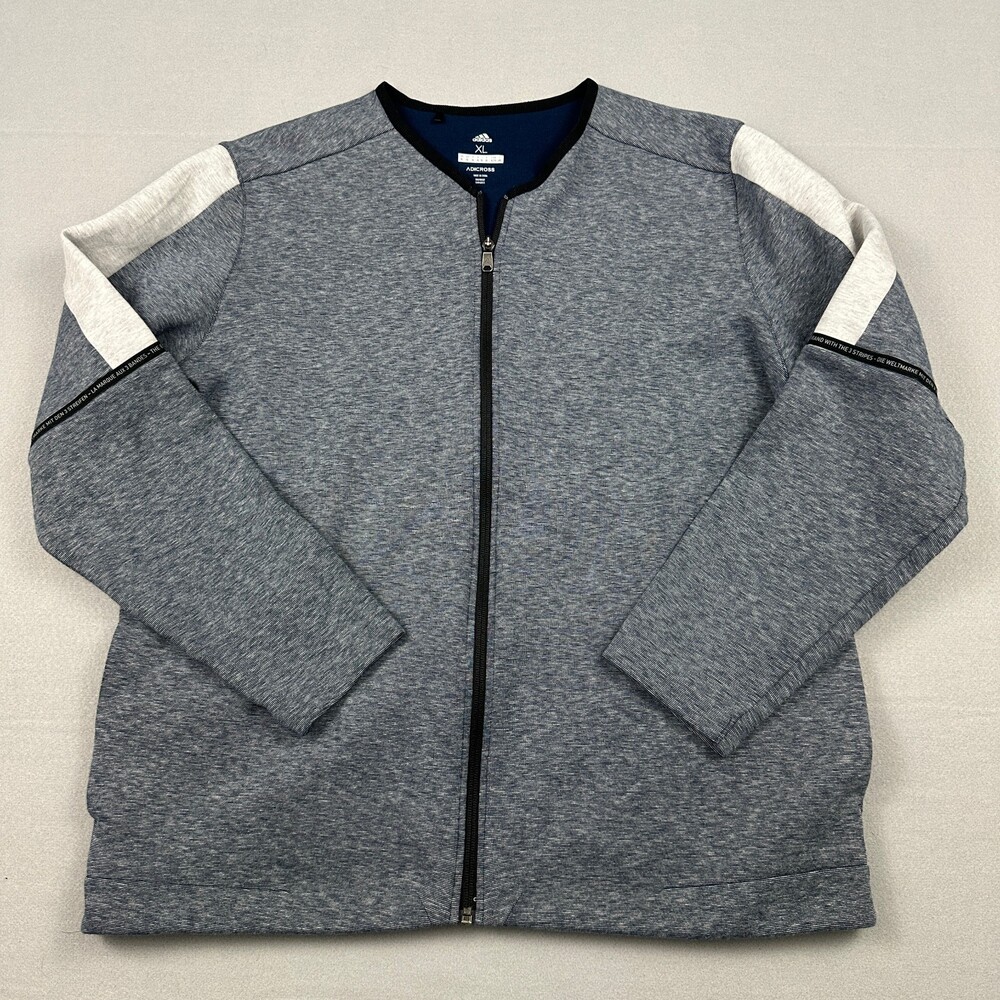 Adidas Jacket Men Extra Large Blue Full Zip Adicross Windbreaker Golf Bomber XL